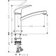 Змішувач для кухні Hansgrohe M41 160 1jet (31806000)