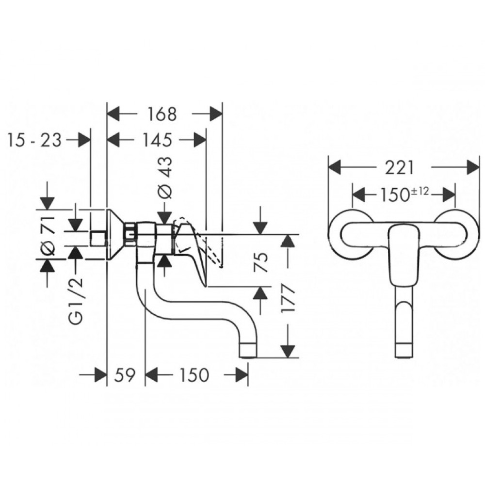 Змішувач для кухні Hansgrohe Logis M31 1jet (71836000)