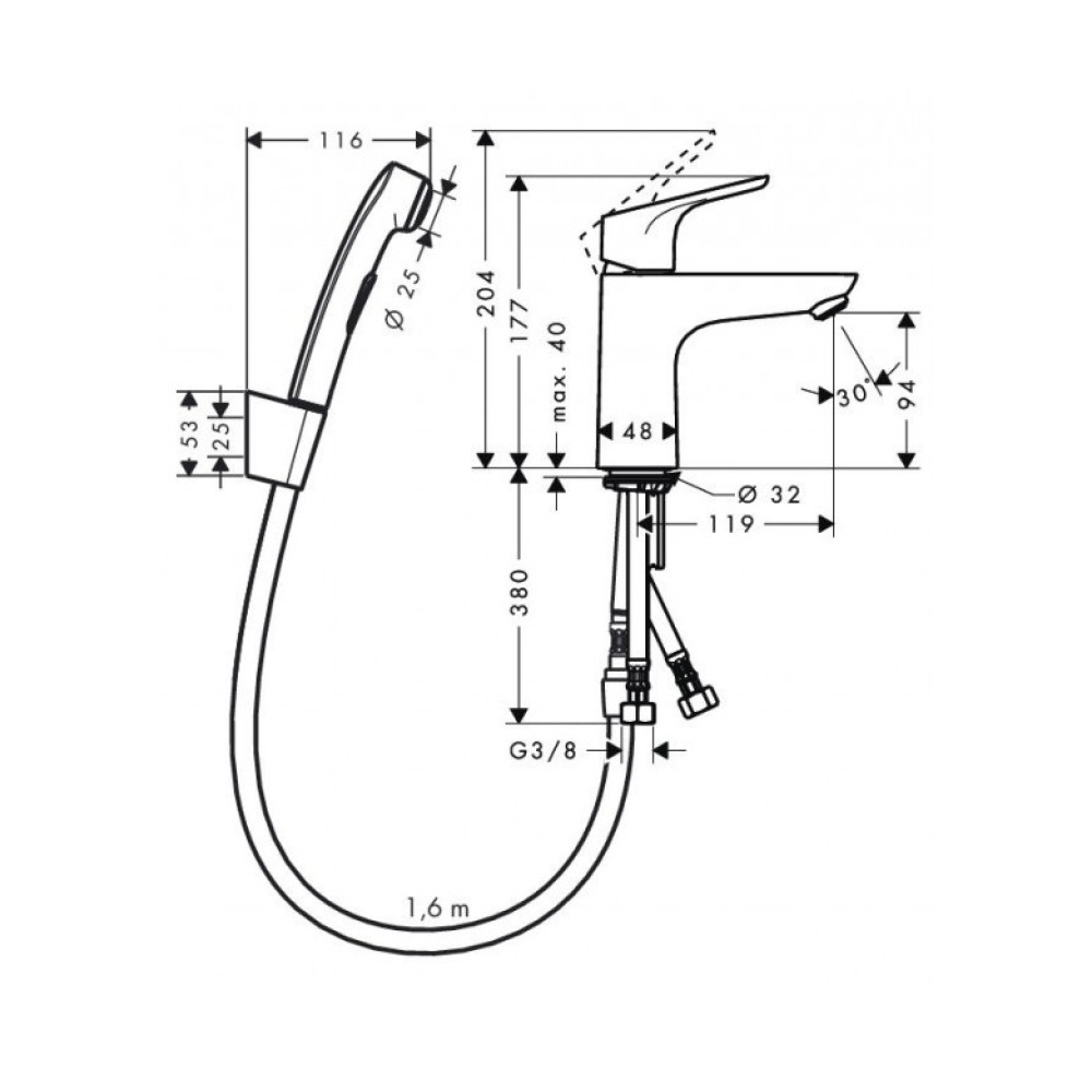 Змішувач для раковини Hansgrohe Focus E2 (31927000)