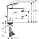 Змішувач для раковини Hansgrohe Logis 100 (71105000)