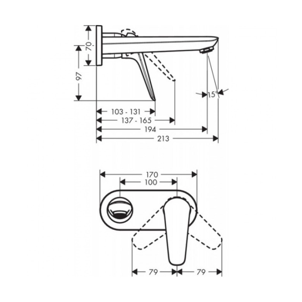 Змішувач для раковини Hansgrohe Novus (71127000)
