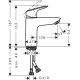 Змішувач для раковини Hansgrohe Logis 100 (71107670)