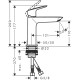 Змішувач для раковини Hansgrohe  Logis 110 (71252670)
