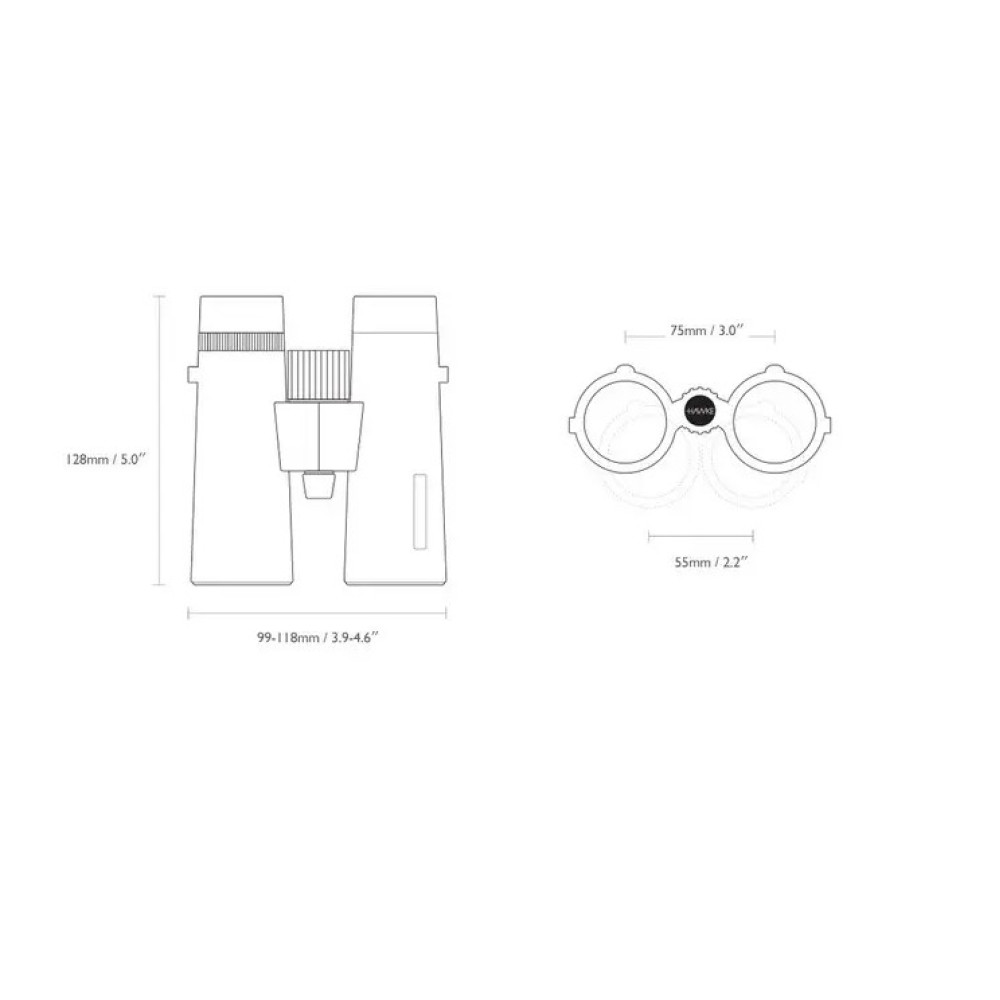 Бінокль Hawke Nature Trek 8x32 Top Hinge-Green (35100/HA4150)