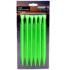 Колышки High Peak Glow in the Dark ABS Peg 20 см 6 шт. Luminous Green (42202) 929003