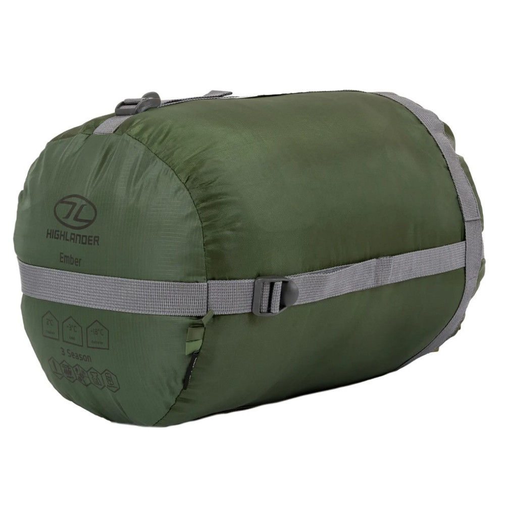 Спальный мешок Highlander Phoenix Ember 250/-3°C Olive Green Left (SB243-OG) 929694