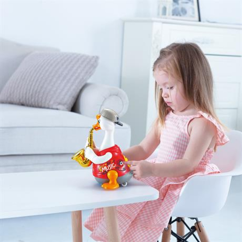 Інтерактивна музична іграшка Hola Toys Гусак-саксофоніст 6111-red