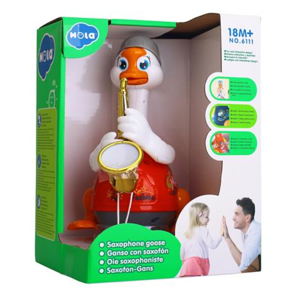 Інтерактивна музична іграшка Hola Toys Гусак-саксофоніст 6111-red