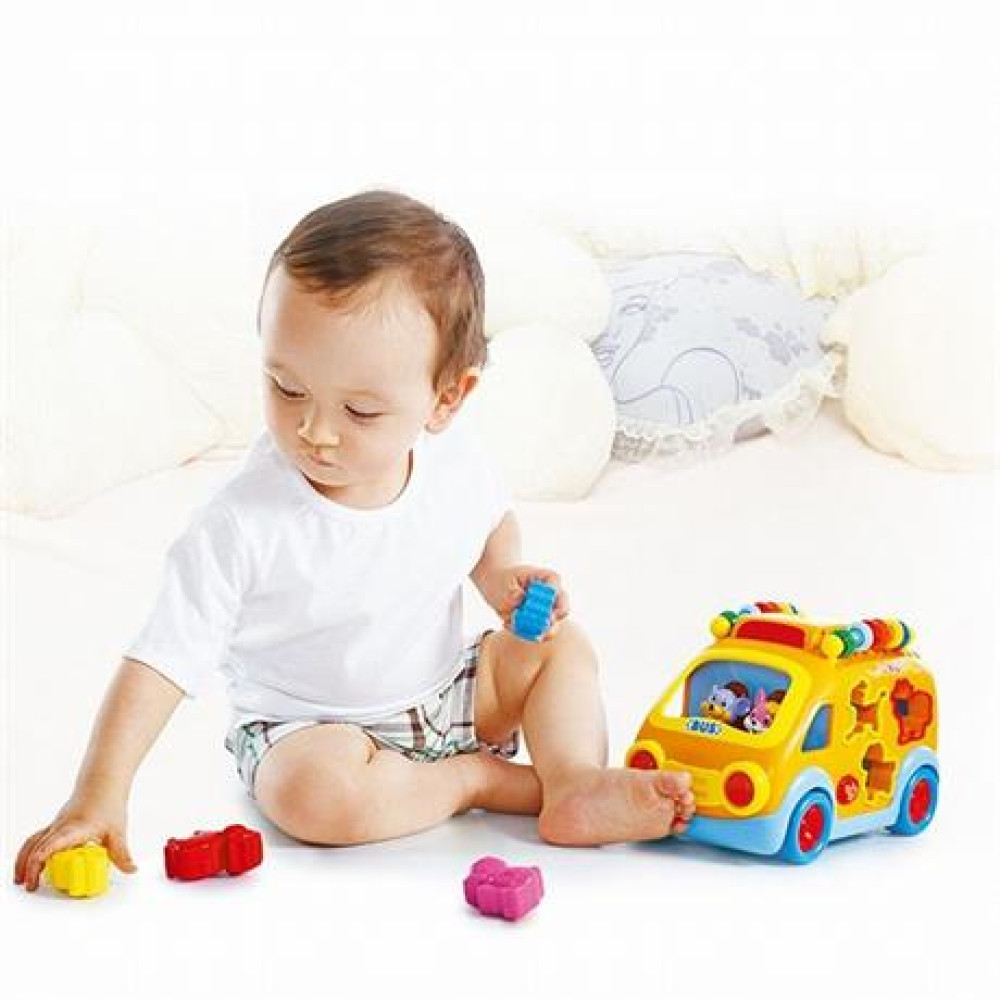 Музичний автобус-сортер Hola Toys зі звірятами