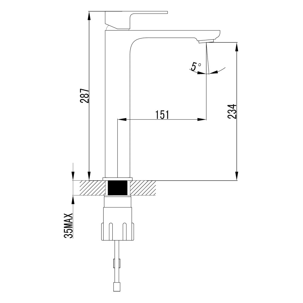 Змішувач для раковини IMPRESE Bilovec 05255-H