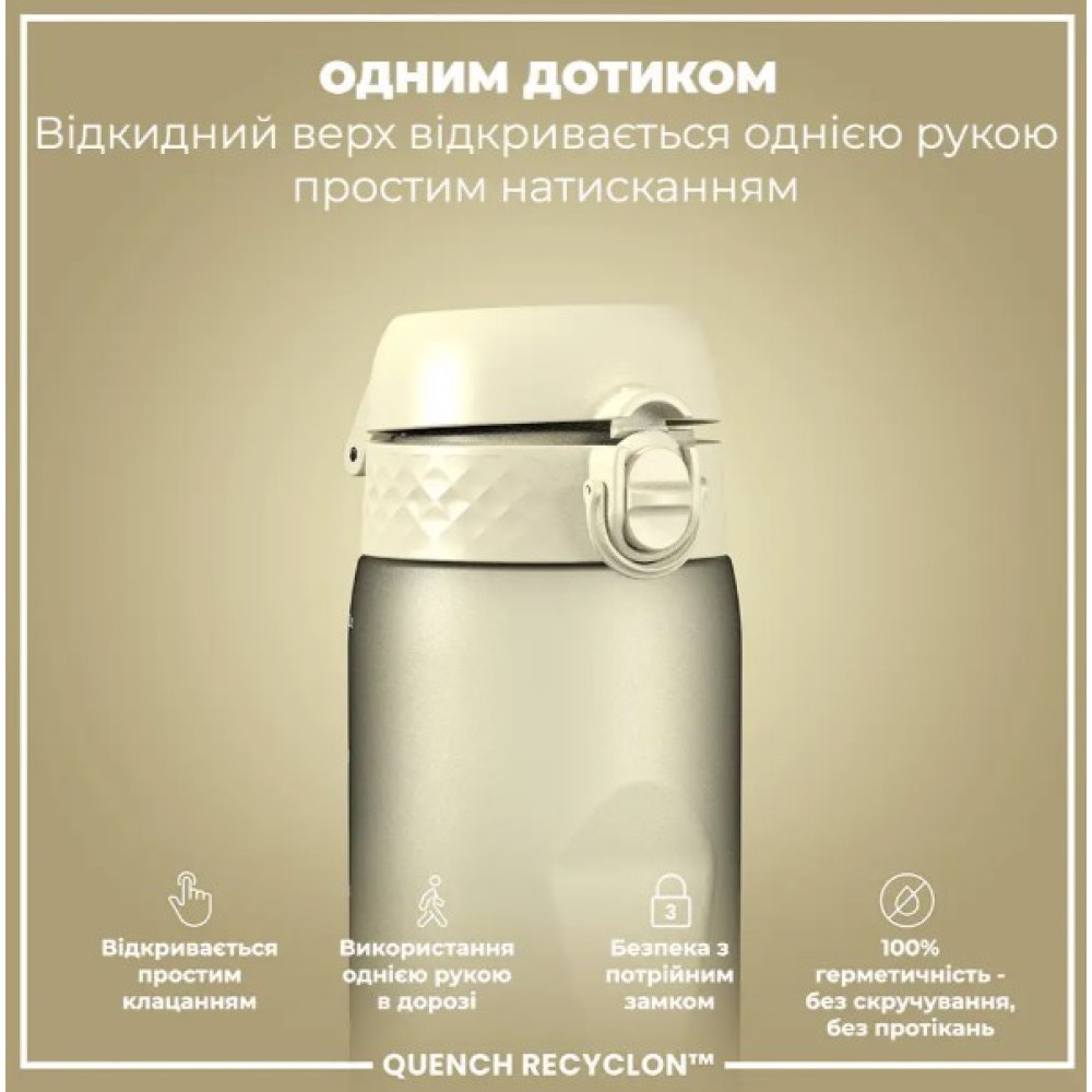 Бутылка для воды ION8 1000 мл (ЭКО бутылка) BPA Free Creamy White (I8RF1000CWHI)