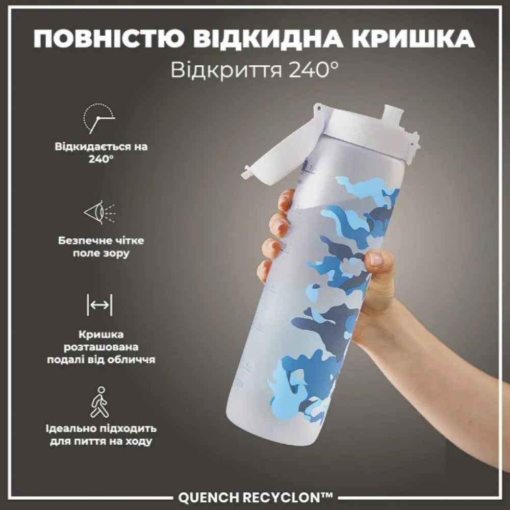 Пляшка для води ION8 1000 мл BPA Free Times To Drink (ЕКО пляшка) Camo (I8RF1000PICAMO)