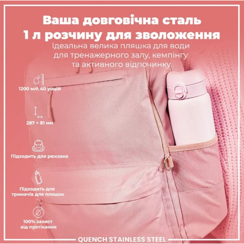 Пляшка для води металева ION8 1200 мл Stainless Steel Lilac Dusk (I8SS1000LIL2)