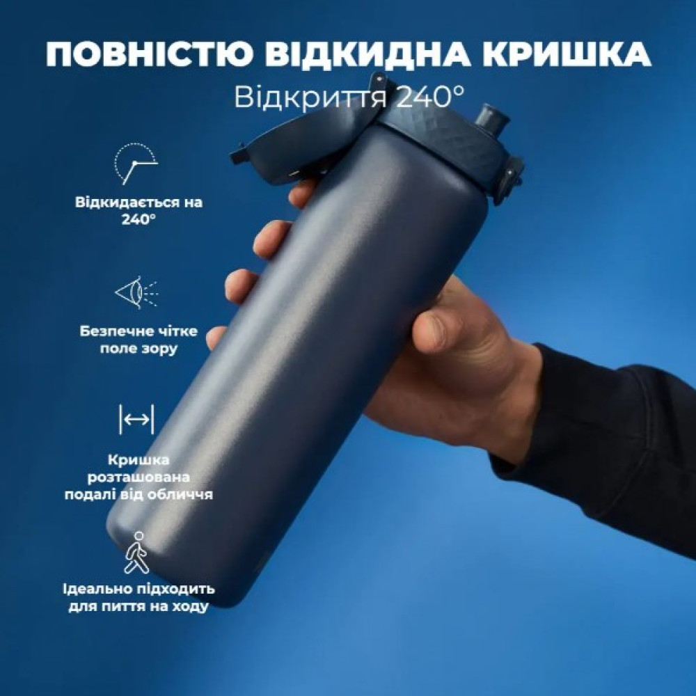 Бутылка для воды металлическая вакуумная ION8 920 мл Vacuum Insulated Ash Navy (I8TS1000ANAVY)