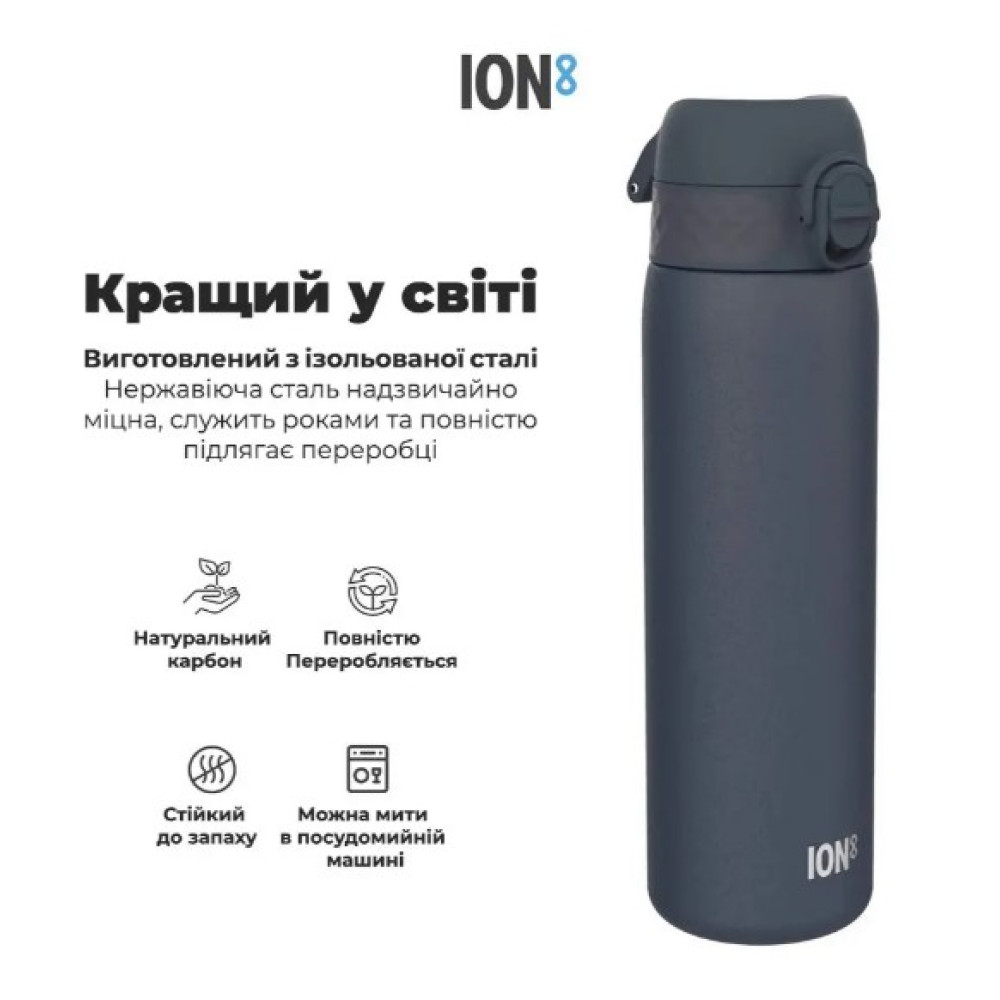 Бутылка для воды металлическая вакуумная ION8 920 мл Vacuum Insulated Ash Navy (I8TS1000ANAVY)