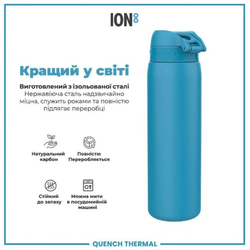 Бутылка для воды металлическая вакуумная ION8 920 мл Vacuum Insulated Blue (I8TS1000BLU)