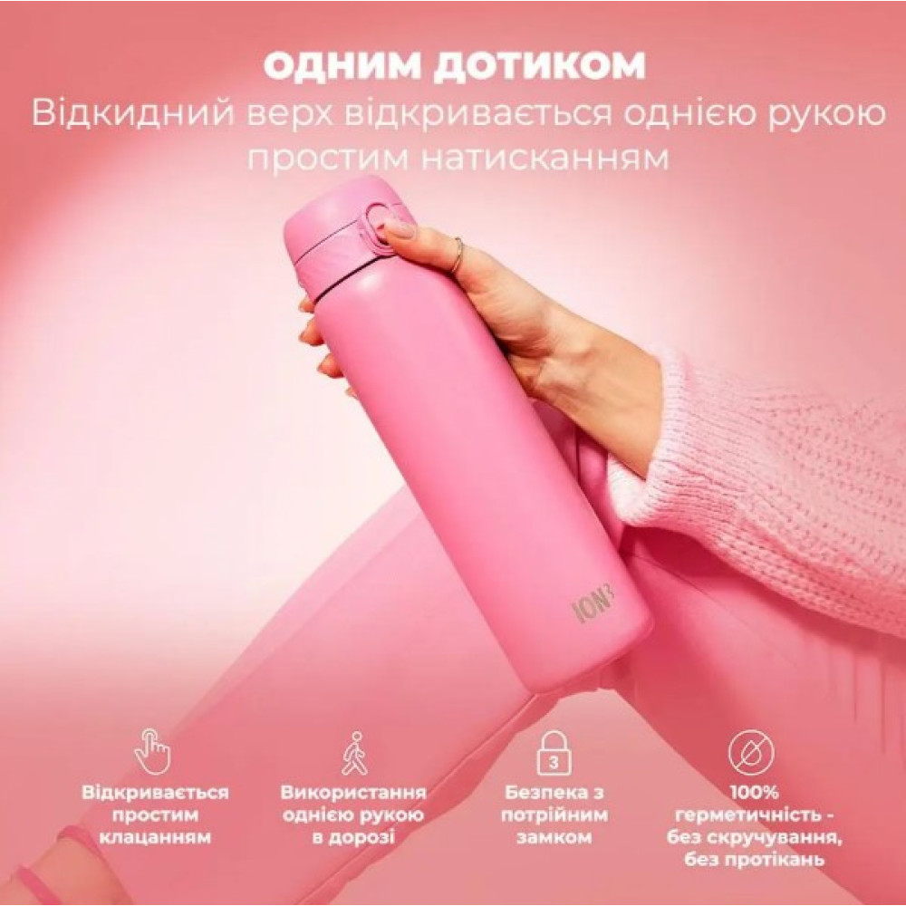 Бутылка для воды металлическая вакуумная ION8 920 мл Vacuum Insulated Rose Bloom (I8TS1000ROSEB)