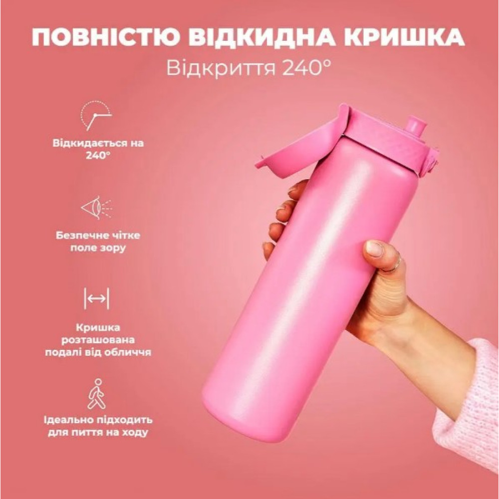 Бутылка для воды металлическая вакуумная ION8 920 мл Vacuum Insulated Rose Bloom (I8TS1000ROSEB)