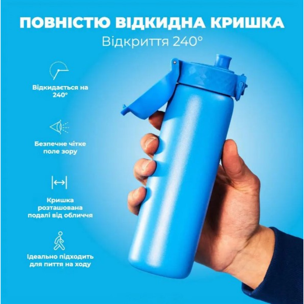 Пляшка для води металева вакуумна ION8 500 мл Vacuum Insulated Blue (I8TS500BLU)