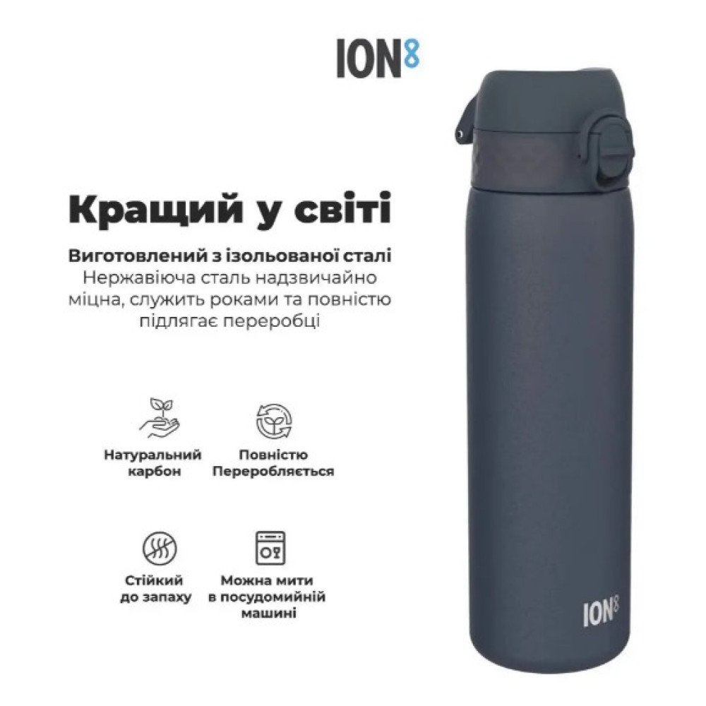 Бутылка для воды металлическая вакуумная ION8 500 мл Vacuum Insulated Navy (I8TS500NAVY)
