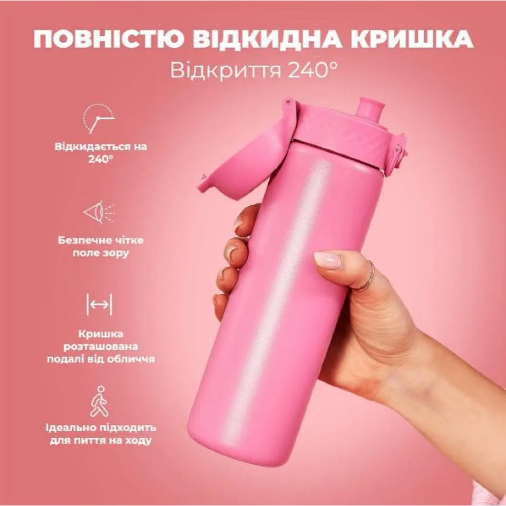 Бутылка для воды металлическая вакуумная ION8 500 мл Vacuum Insulated Rose Bloom (I8TS500ROSEB)