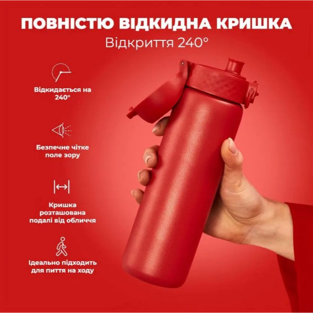 Бутылка для воды металлическая вакуумная ION8 500 мл Vacuum Insulated Red (I8TS500Red)