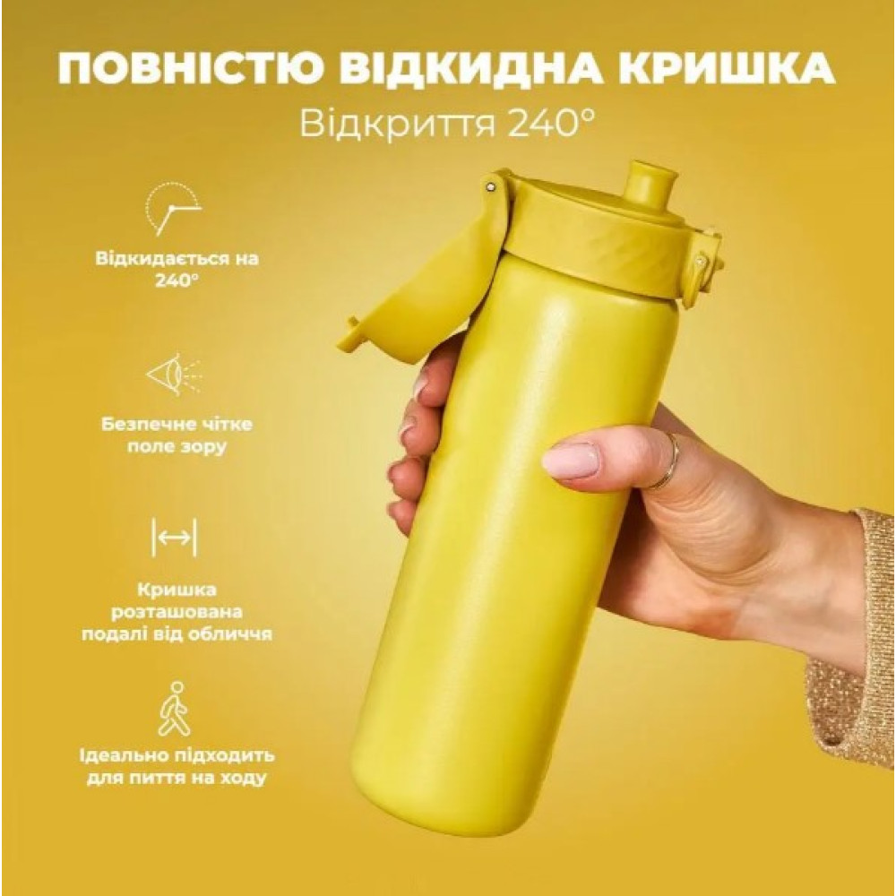 Бутылка для воды металлическая вакуумная ION8 500 мл Vacuum Insulated Yellow (I8TS500YEL)