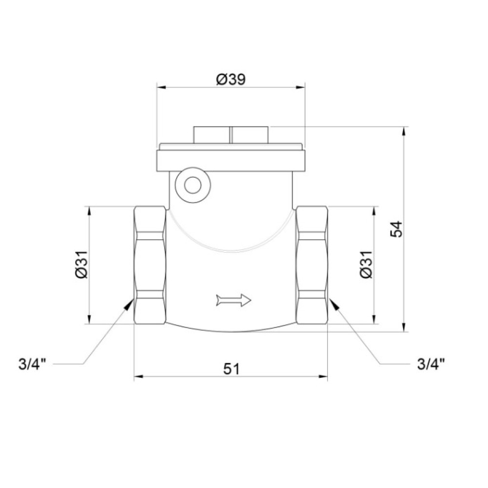 Запорный клапан Icma 3/4" №51 (83051AE05)