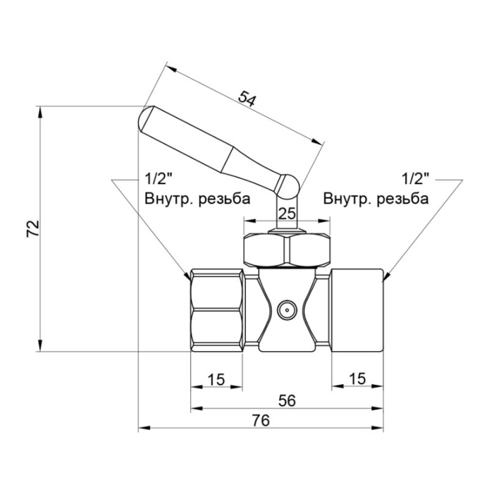 Кран Icma 1/2" ВР під манометр №151 (90151AD05)