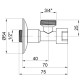 Кран приборный буксовый Icma 1/2"х3/4" угловой №519 (90519AE07)
