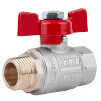 Кран кульовий Icma 1/2" прямий №351 (87351AD11)