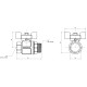 Кран кульовий Icma 3/4" прямий №351 (87351AE11)