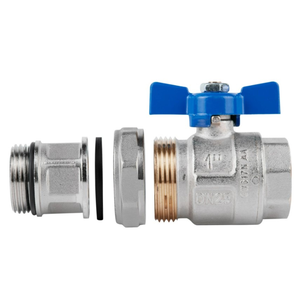 Кран шаровой "Американка" Icma Blue 1" с антипротечкой прямой №215 (87215AF12)