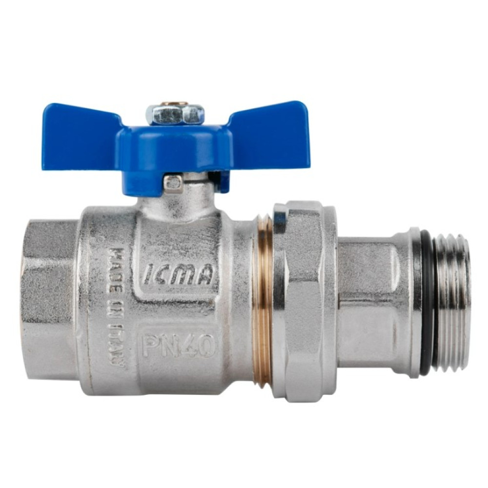 Кран шаровой "Американка" Icma Blue 1" с антипротечкой прямой №215 (87215AF12)