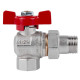 Кран кульовий Icma FAR. ROSSA 1/2" кутовий №361 (87361AD11)