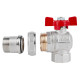 Кран кульовий Icma FAR. ROSSA 3/4" кутовий №361 (87361AE11)