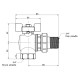 Кран кульовий Icma FAR. ROSSA 3/4" кутовий №361 (87361AE11)