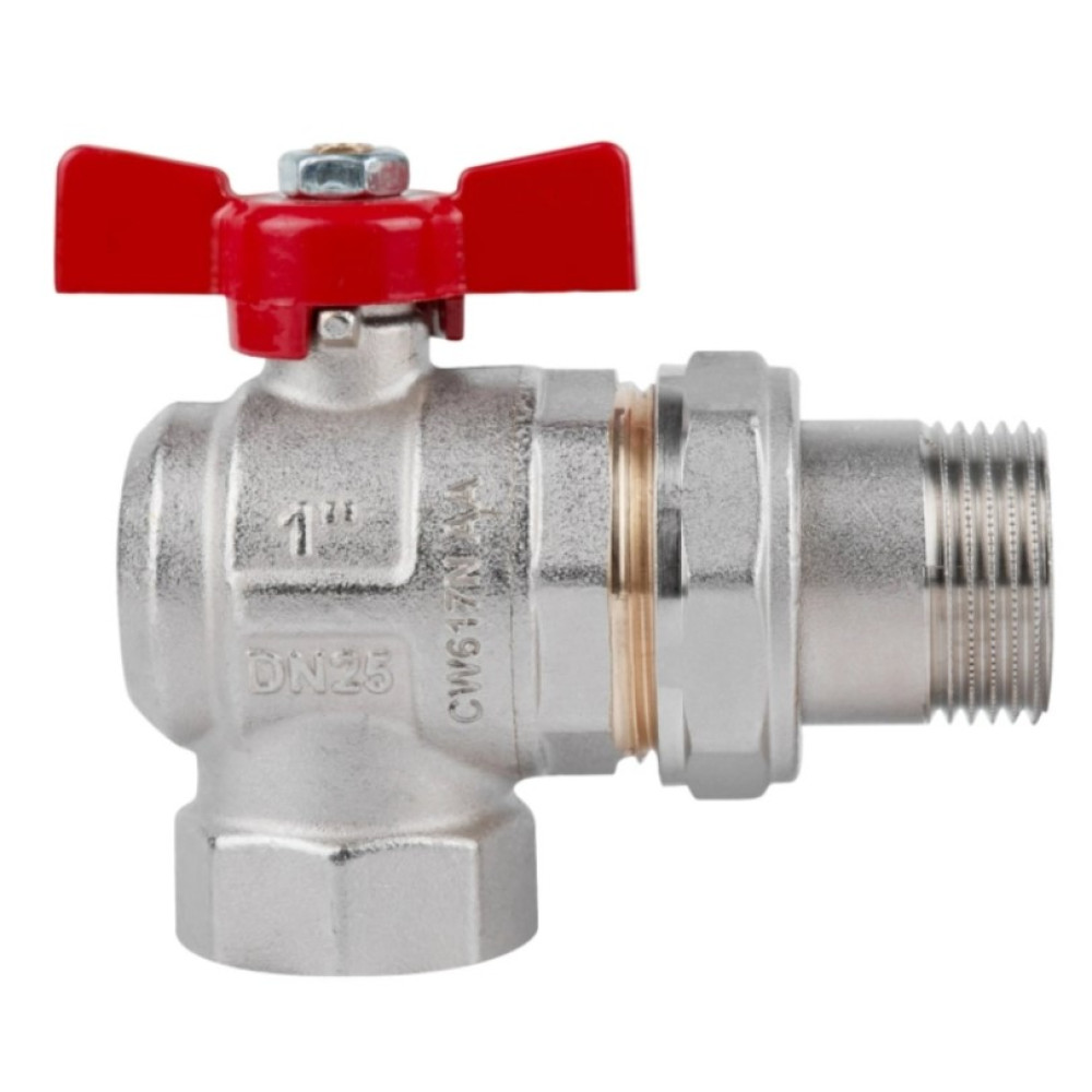 Кран кульовий Icma FAR. ROSSA 1" кутовий №361 (87361AF11)