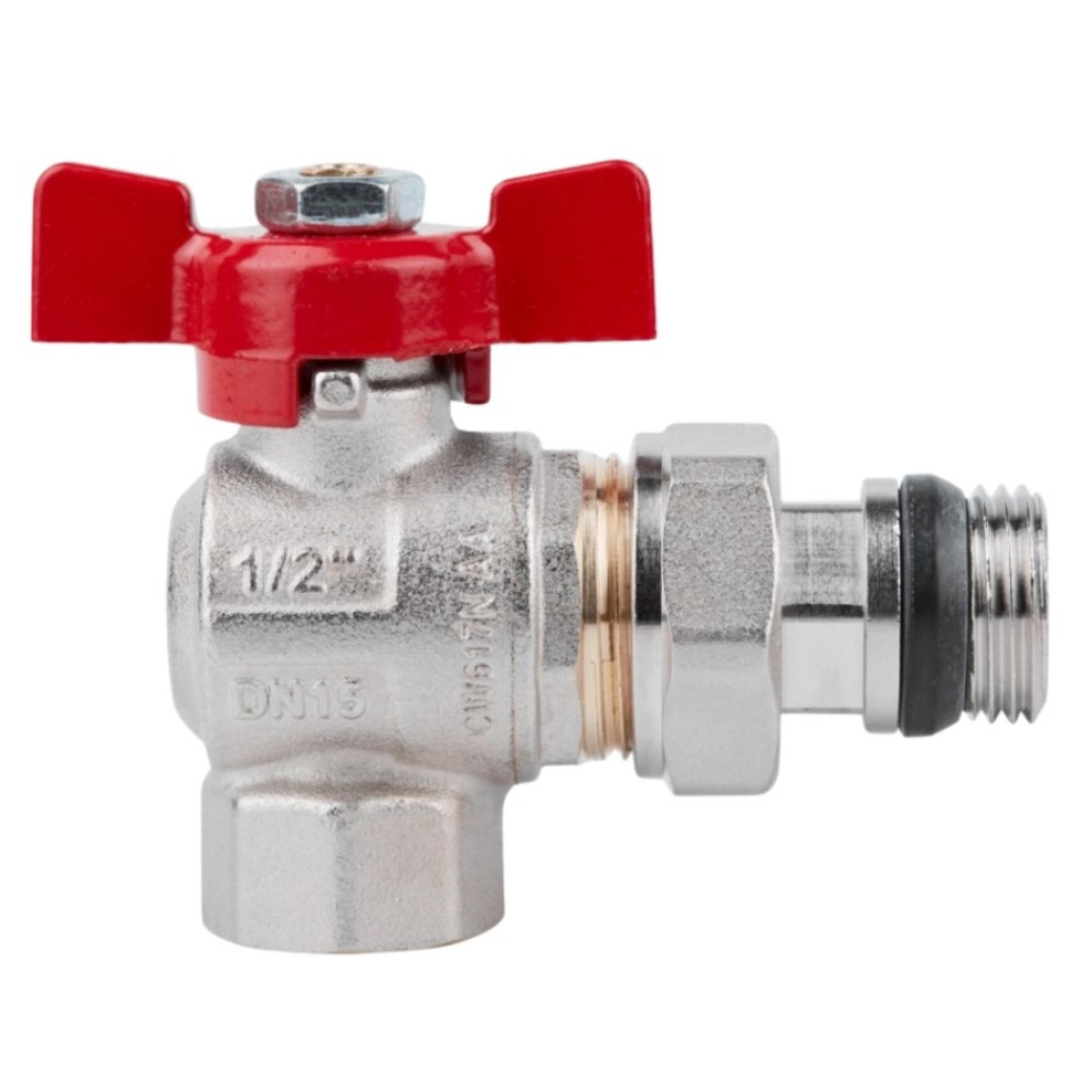 Кран кульовий Icma FAR. ROSSA 1/2" кутовий №362 (87362AD11)