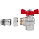 Кран кульовий Icma FAR. ROSSA 1/2" кутовий №362 (87362AD11)