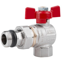 Кран кульовий Icma FAR. ROSSA 1/2" кутовий №362 (87362AD11)