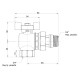 Кран кульовий Icma FAR. ROSSA 3/4" кутовий №362 (87362AE11)