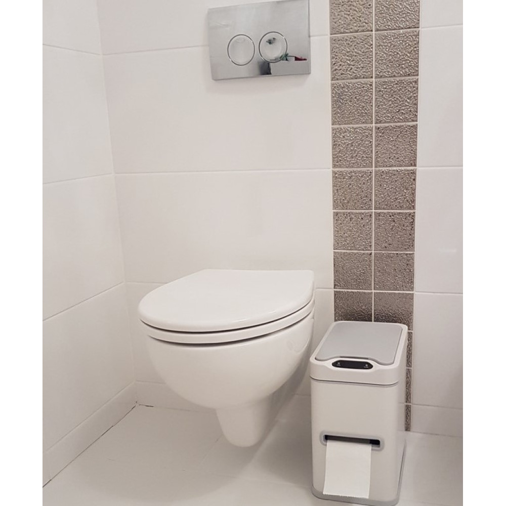 Сенсорне відро для сміття JAH 7 л Сріблясте (6405)