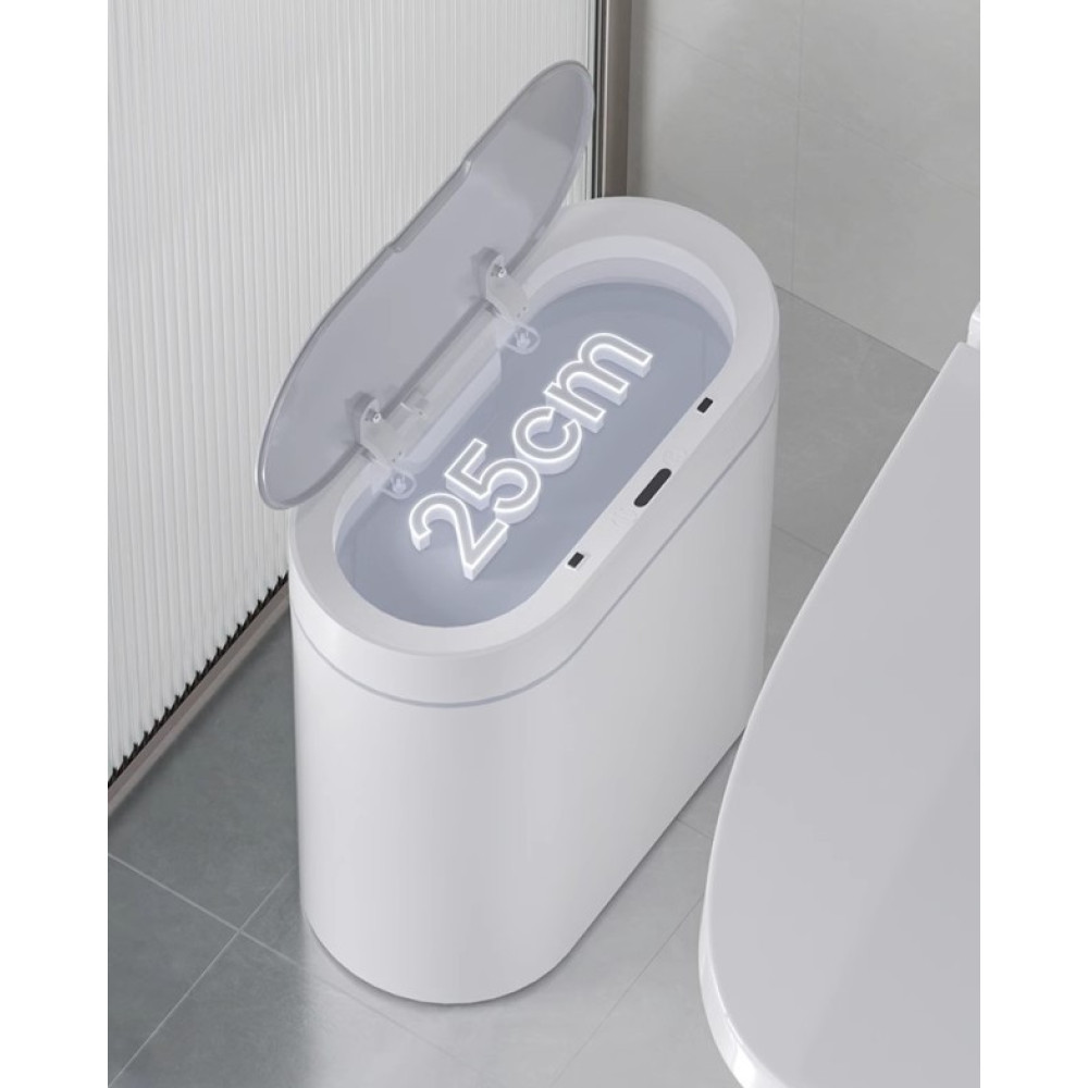 Сенсорне відро для сміття JAH прямокутне 8 л Сіре (6605)