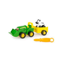Игровой набор-конструктор John Deere Kids Трактор с ковшом и прицепом