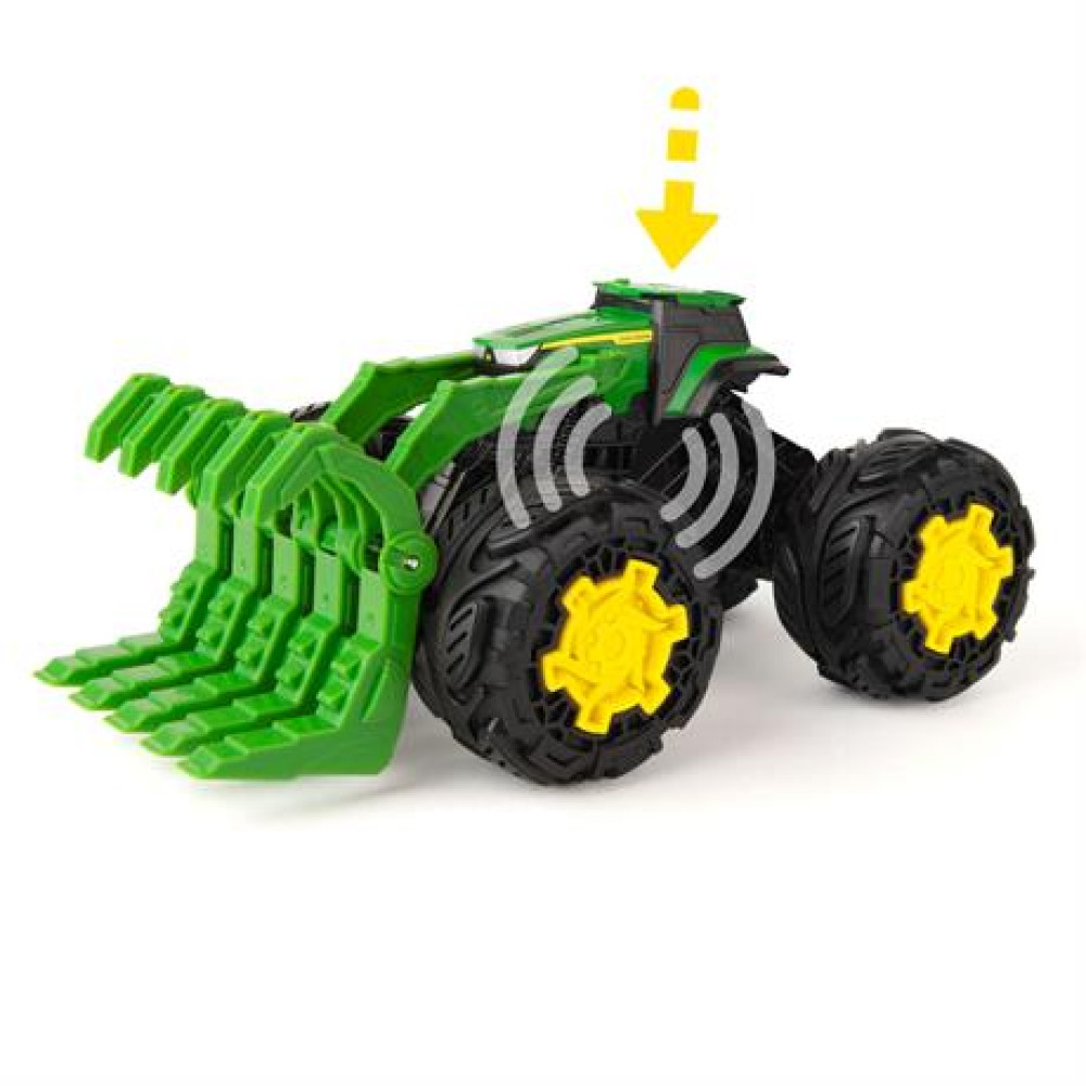Іграшковий трактор John Deere Kids Monster Treads з ковшем та великими колесами