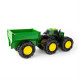 Іграшковий трактор John Deere Kids Monster Treads з причепом та великими колесами
