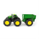 Іграшковий трактор John Deere Kids Monster Treads з причепом та великими колесами