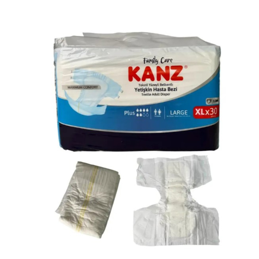 Подгузники для взрослых Kanz с текстильным поясом размер Extra Large (XL) 30 шт