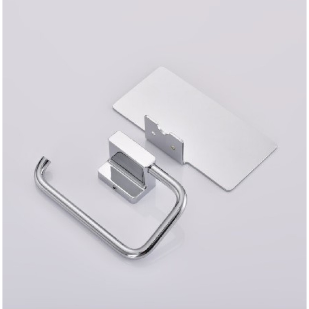 Держатель для туалетной бумаги с полкой Koer AS-0112-01 хром (KR6177)